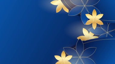 Soyut Lüks Mavi ve Altın Arkaplan