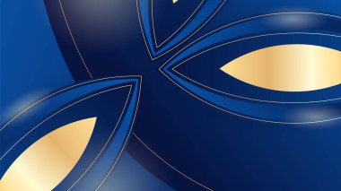 Soyut Lüks Mavi ve Altın Arkaplan