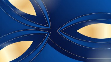 Soyut Lüks Mavi ve Altın Arkaplan