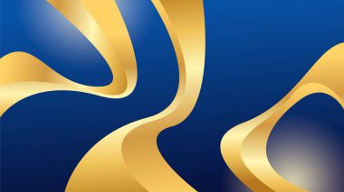 Soyut Lüks Mavi ve Altın Arkaplan