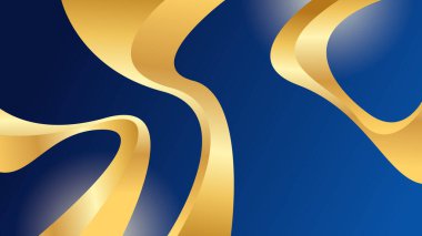 Soyut Lüks Mavi ve Altın Arkaplan