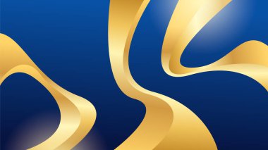 Soyut Lüks Mavi ve Altın Arkaplan