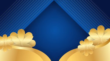 Soyut Lüks Mavi ve Altın Arkaplan