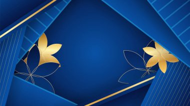 Soyut Lüks Mavi ve Altın Arkaplan