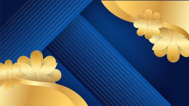 Soyut Lüks Mavi ve Altın Arkaplan