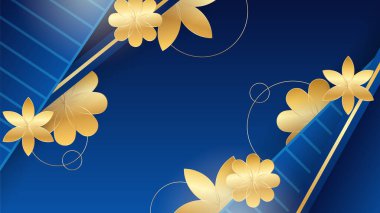 Soyut Lüks Mavi ve Altın Arkaplan