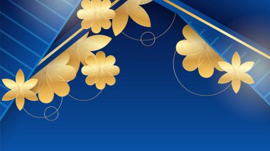 Soyut Lüks Mavi ve Altın Arkaplan