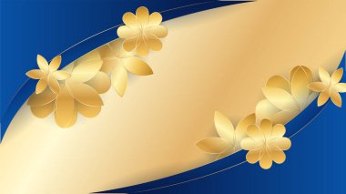 Soyut Lüks Mavi ve Altın Arkaplan