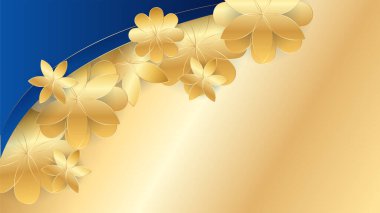 Soyut Lüks Mavi ve Altın Arkaplan