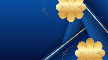 Soyut Lüks Mavi ve Altın Arkaplan