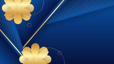 Soyut Lüks Mavi ve Altın Arkaplan