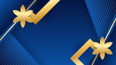 Soyut Lüks Mavi ve Altın Arkaplan