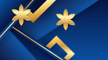 Soyut Lüks Mavi ve Altın Arkaplan