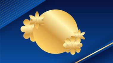 Soyut Lüks Mavi ve Altın Arkaplan