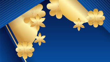 Soyut Lüks Mavi ve Altın Arkaplan