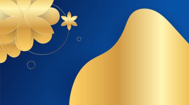 Soyut Lüks Mavi ve Altın Arkaplan