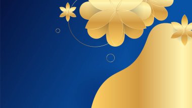 Soyut Lüks Mavi ve Altın Arkaplan