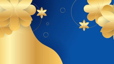 Soyut Lüks Mavi ve Altın Arkaplan