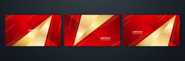 Soyut Lüks Kırmızı ve Altın Arkaplan