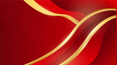 Soyut Lüks Kırmızı ve Altın Arkaplan