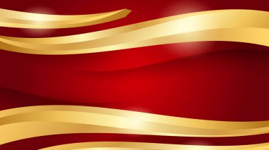 Soyut Lüks Kırmızı ve Altın Arkaplan