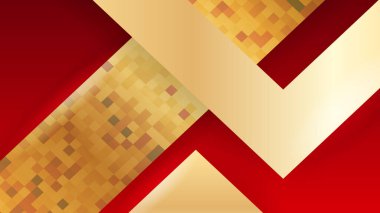 Soyut Lüks Kırmızı ve Altın Arkaplan