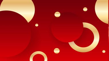 Soyut Lüks Kırmızı ve Altın Arkaplan