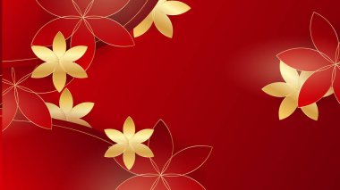 Soyut Lüks Kırmızı ve Altın Arkaplan