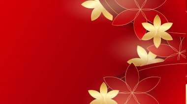 Soyut Lüks Kırmızı ve Altın Arkaplan