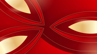 Soyut Lüks Kırmızı ve Altın Arkaplan