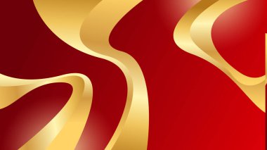 Soyut Lüks Kırmızı ve Altın Arkaplan