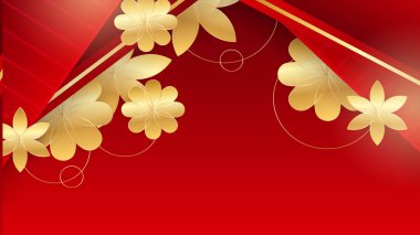 Soyut Lüks Kırmızı ve Altın Arkaplan