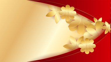 Soyut Lüks Kırmızı ve Altın Arkaplan