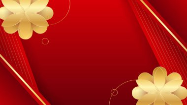 Soyut Lüks Kırmızı ve Altın Arkaplan