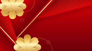 Soyut Lüks Kırmızı ve Altın Arkaplan