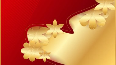 Soyut Lüks Kırmızı ve Altın Arkaplan