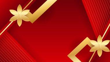 Soyut Lüks Kırmızı ve Altın Arkaplan