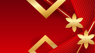 Soyut Lüks Kırmızı ve Altın Arkaplan