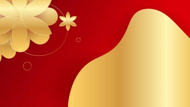 Soyut Lüks Kırmızı ve Altın Arkaplan