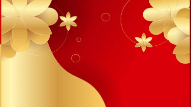 Soyut Lüks Kırmızı ve Altın Arkaplan