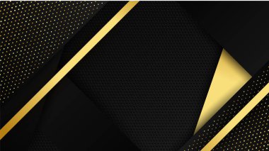 Soyut lüks siyah ve altın arkaplan