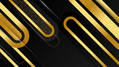 Soyut lüks siyah ve altın arkaplan