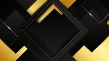 Soyut lüks siyah ve altın arkaplan