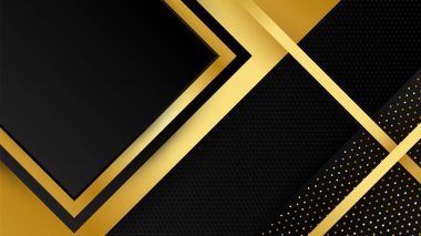 Soyut lüks siyah ve altın arkaplan