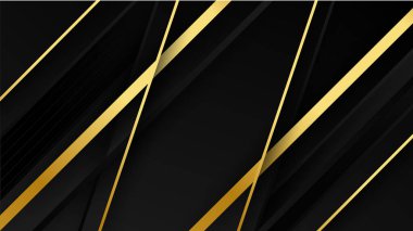 Soyut lüks siyah ve altın arkaplan