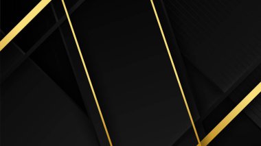 Soyut lüks siyah ve altın arkaplan