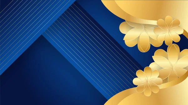 Soyut Lüks Mavi ve Altın Arkaplan