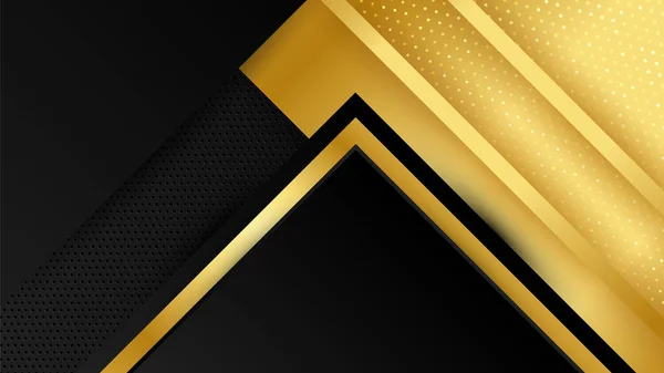 Abstrakter Luxus Schwarz Und Gold Hintergrund — Stockvektor