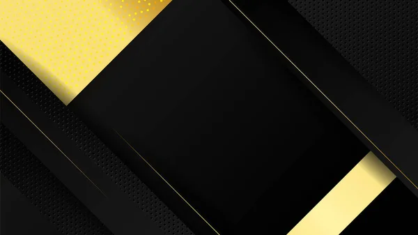 Abstrakter Luxus Schwarz Und Gold Hintergrund — Stockvektor