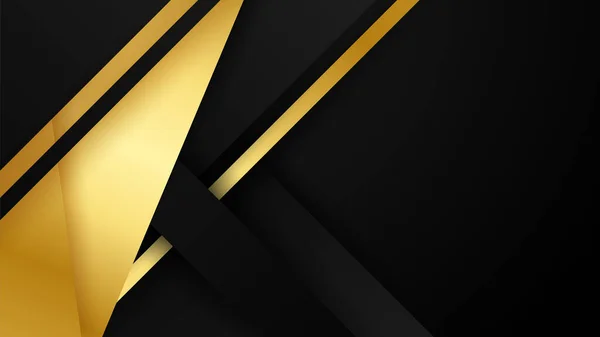 Abstract Luxury Black Gold Background Triangles — Vettoriale Stock